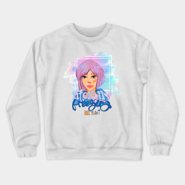 Women frozen Crewneck Sweatshirt by AuraArtDesigner